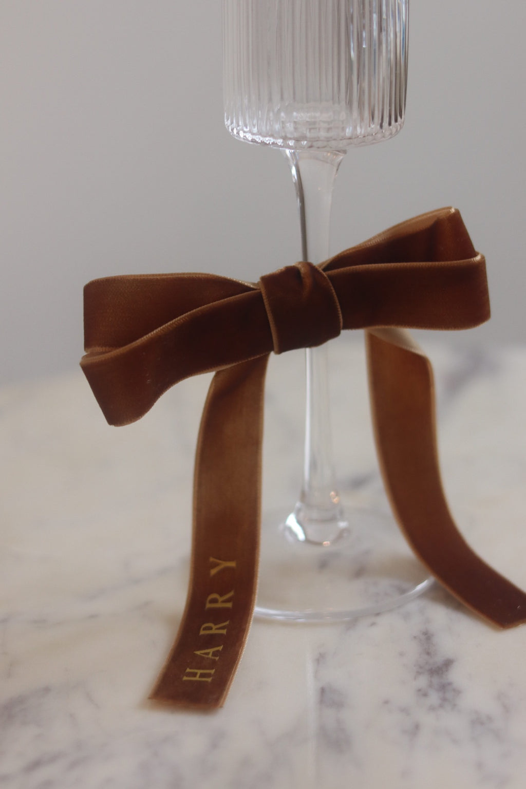 Festive Velvet Custom Drinks Ribbon