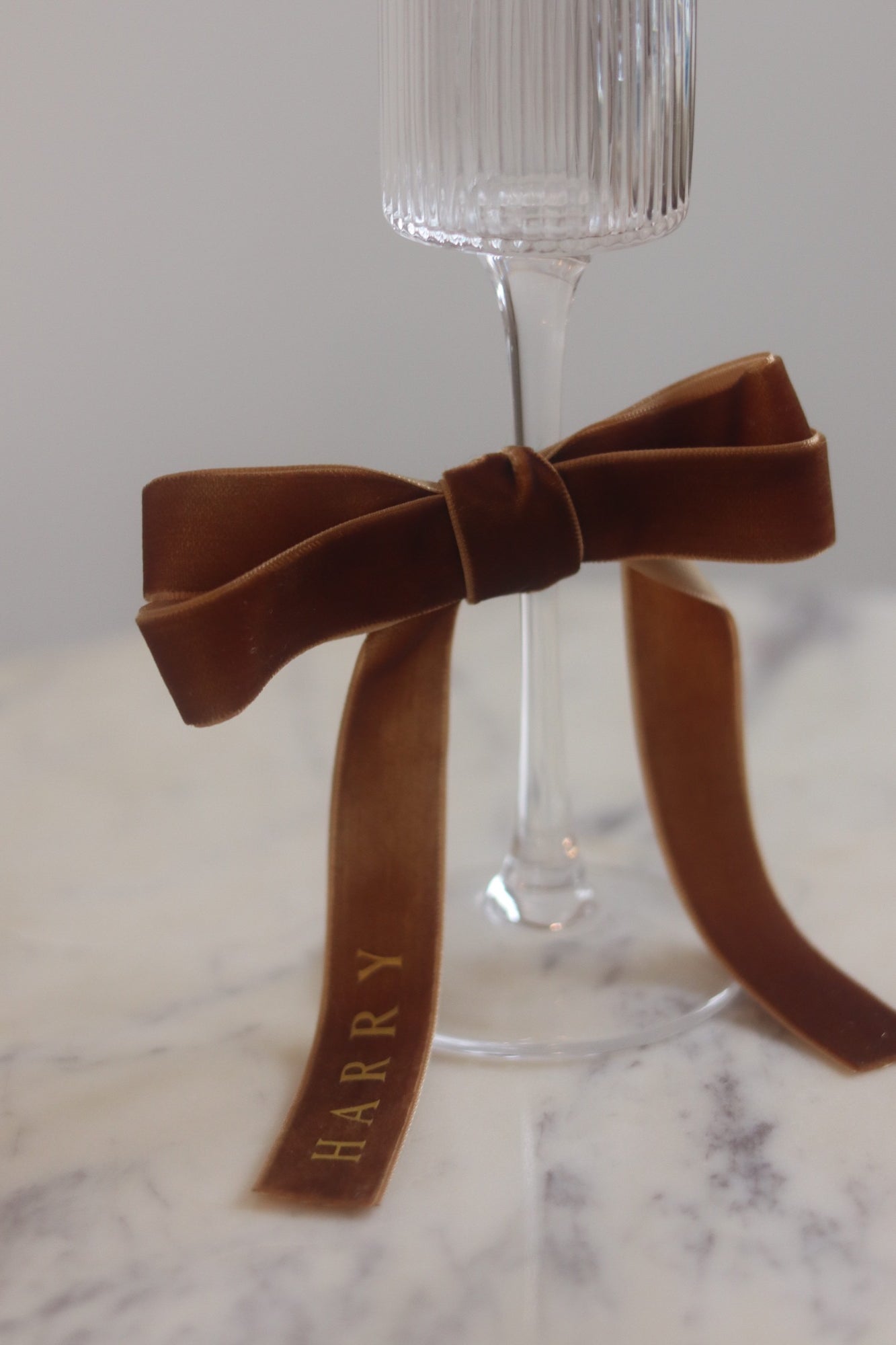 Festive Velvet Custom Drinks Ribbon