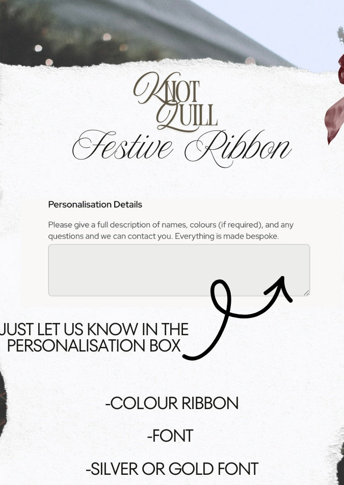 Velvet Bow Bespoke Name Place