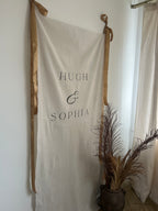 The linen wedding sign