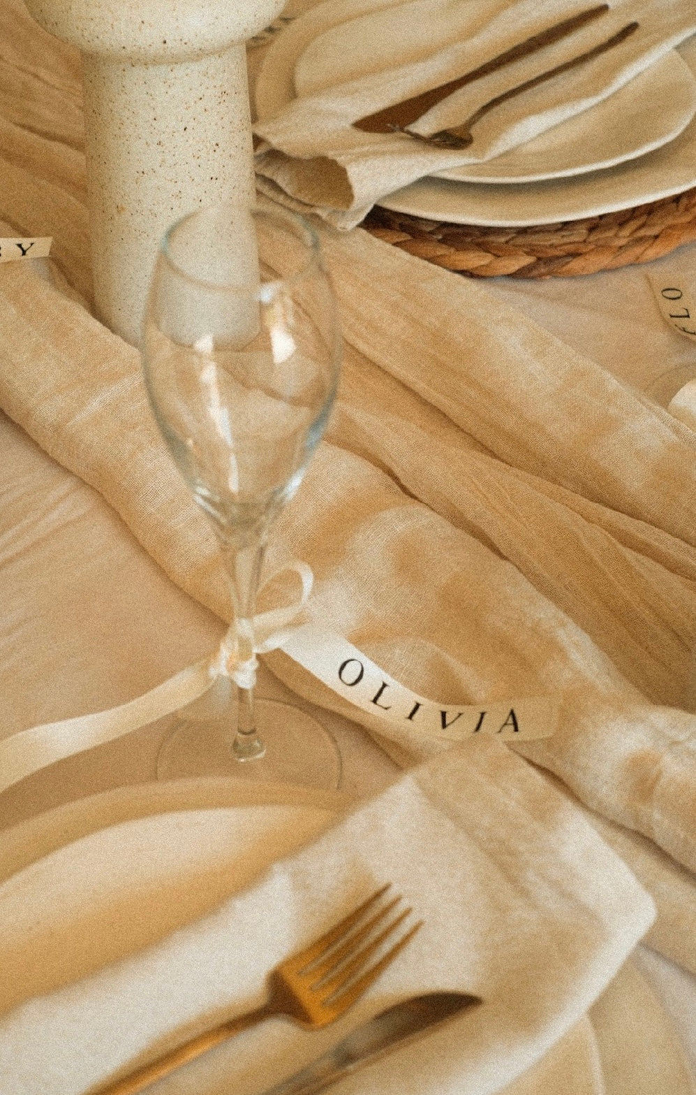 Satin Drinks Ribbon CLASSIC FONT