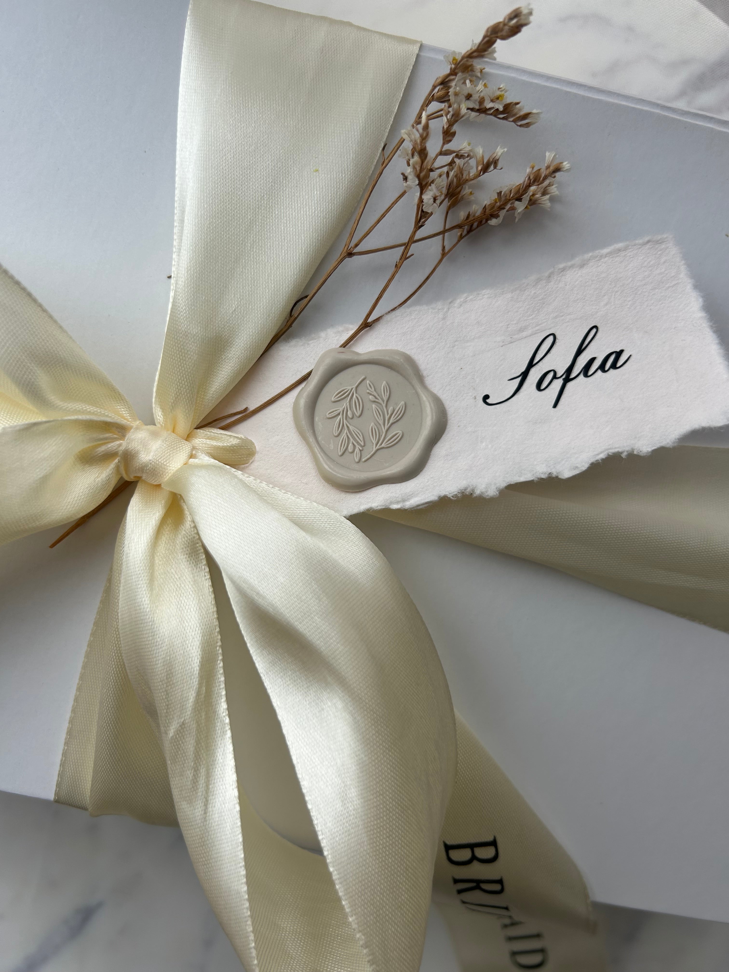 Bridesmaid Proposal Box -Cream Ribbon