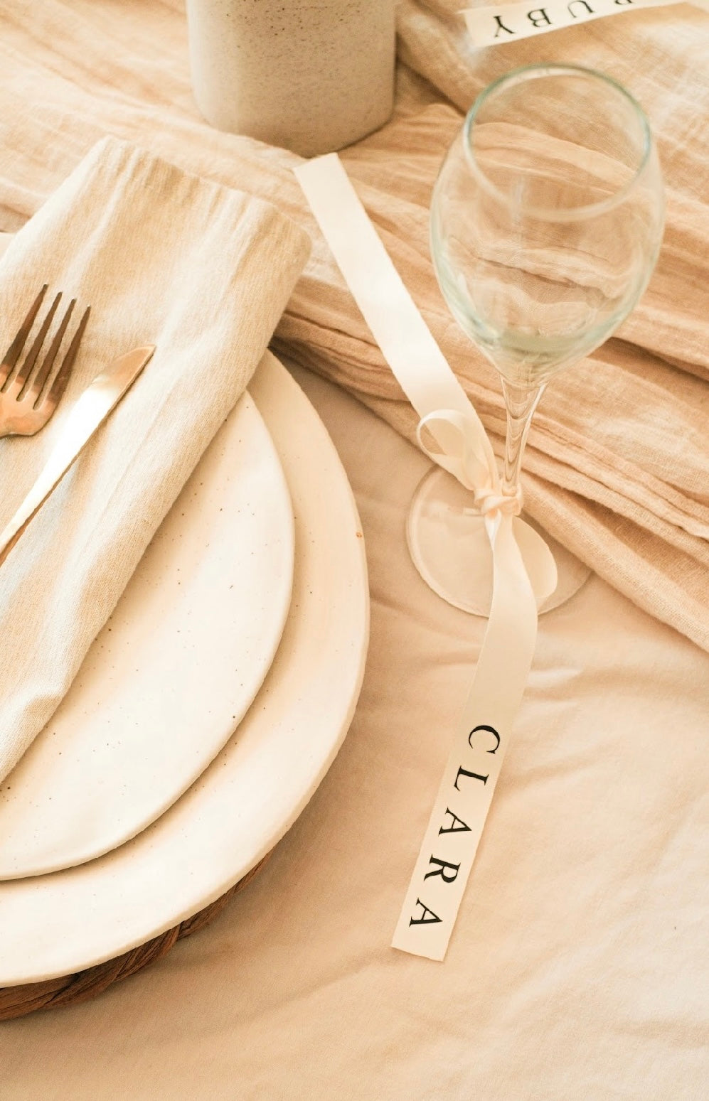Satin Drinks Ribbon CLASSIC FONT