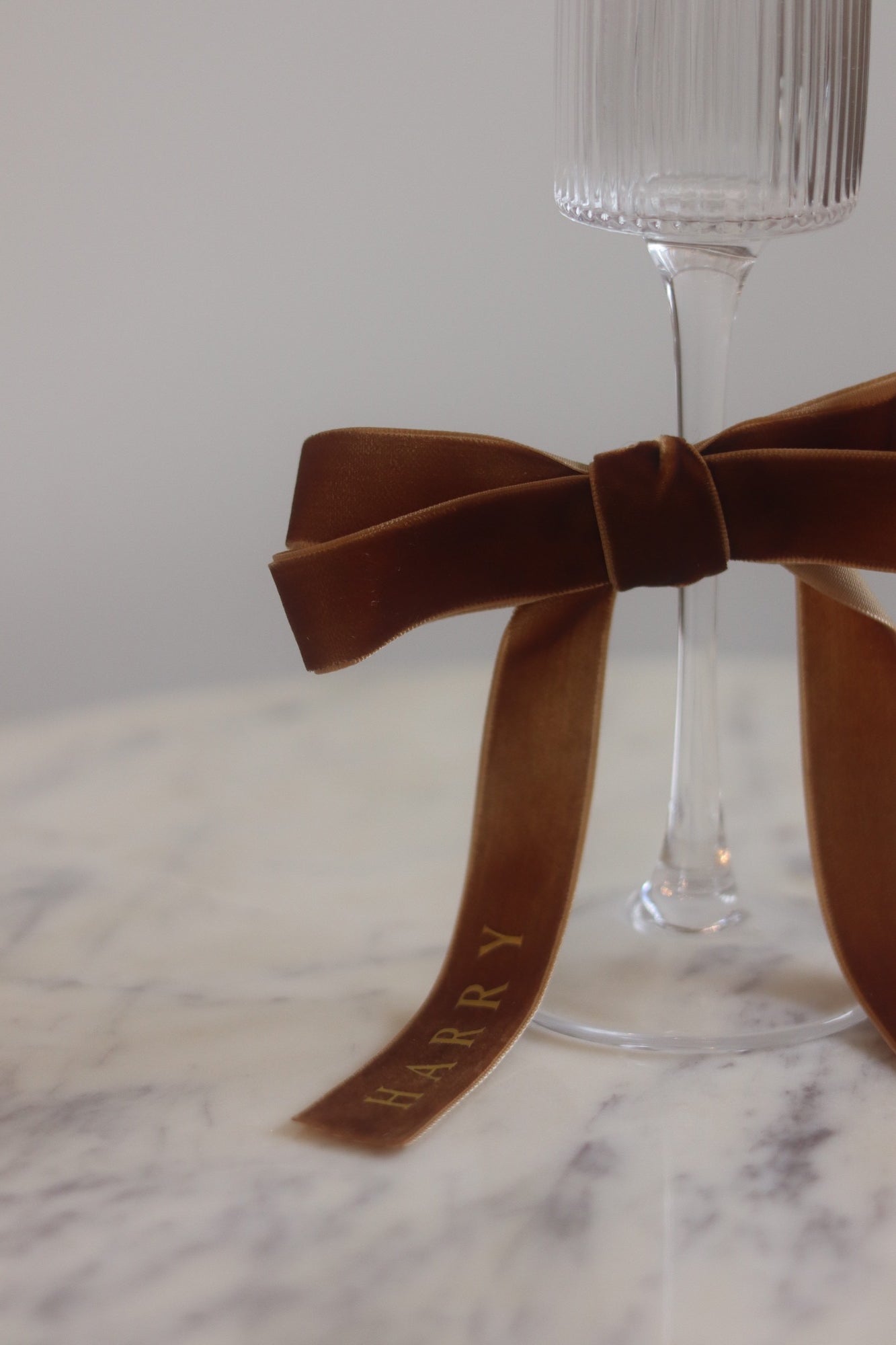 Festive Velvet Custom Drinks Ribbon