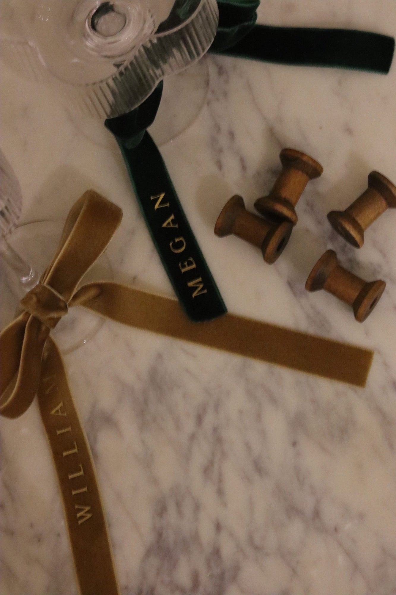 Festive Velvet Custom Drinks Ribbon