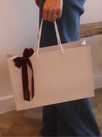 Large Gift Bag with Personalised velvet ribbon