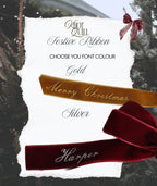 Children’s Christmas outfit hanger | personalised velvet ribbon