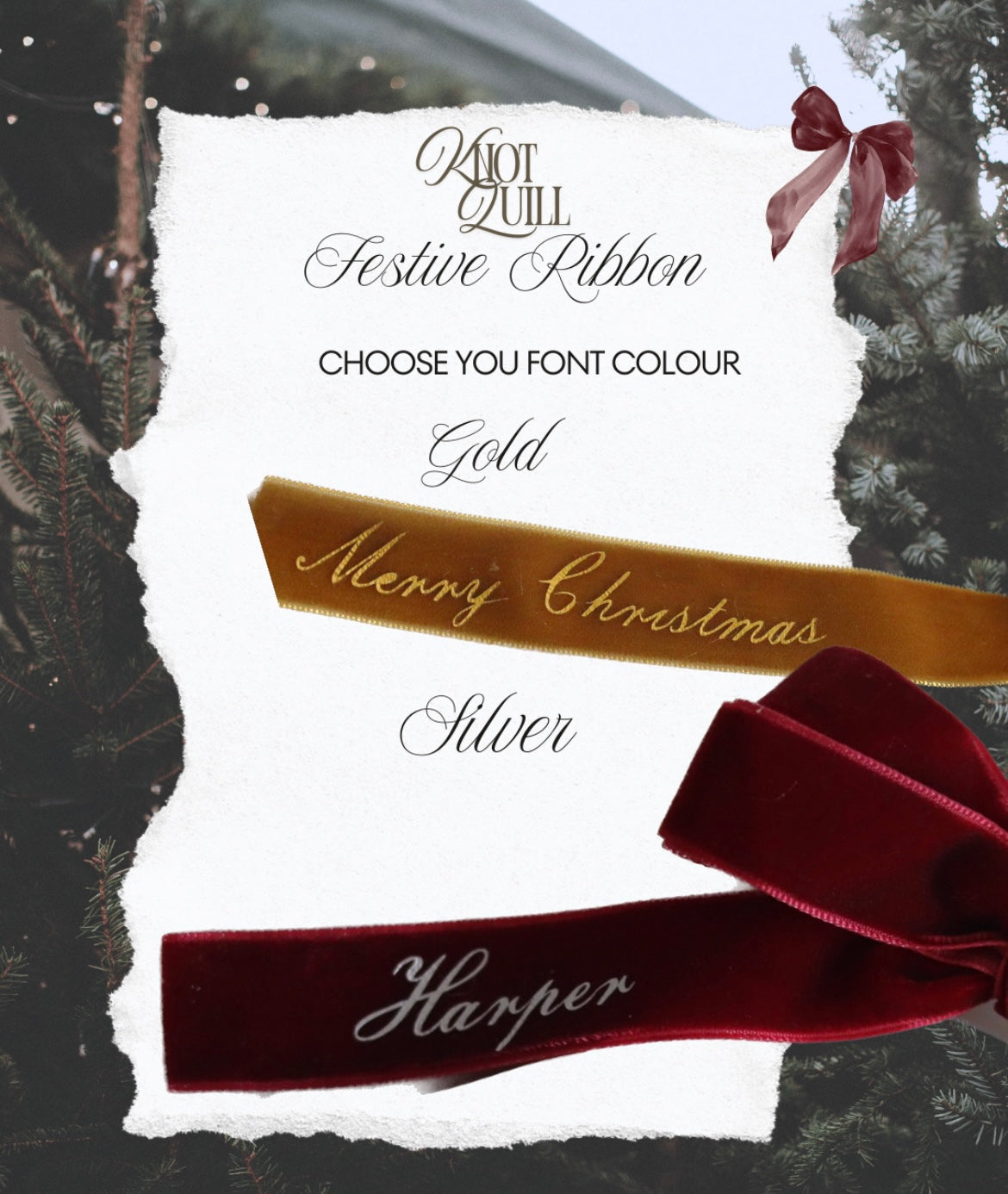 Children’s Christmas outfit hanger | personalised velvet ribbon