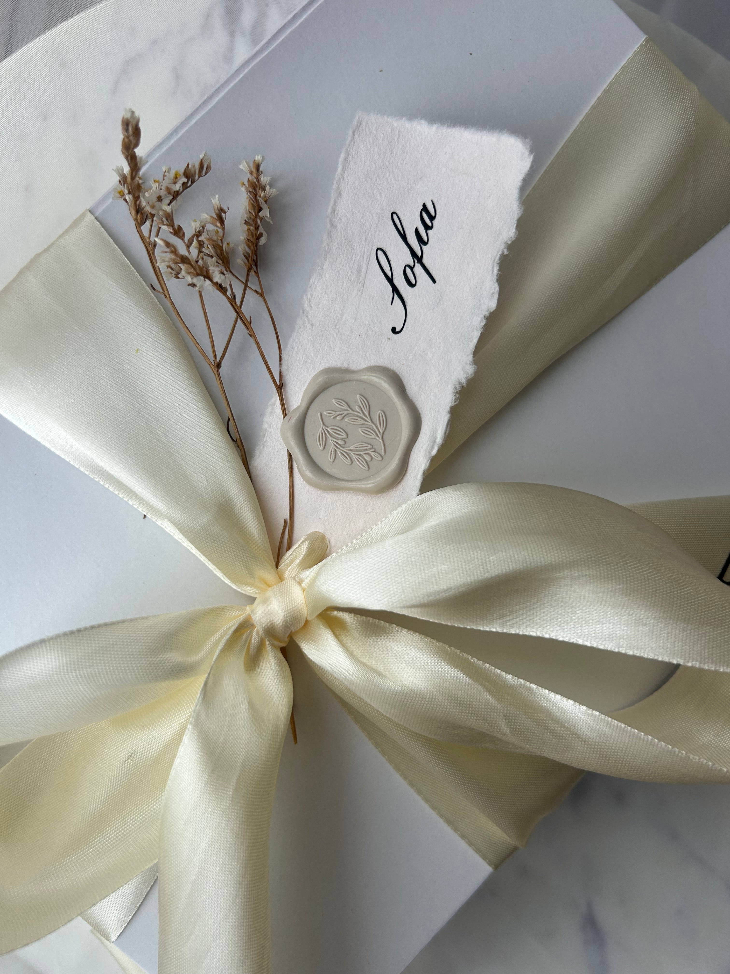 Bridesmaid Proposal Box -Cream Ribbon