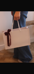 Large Gift Bag with Personalised velvet ribbon