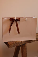 Large Gift Bag with Personalised velvet ribbon