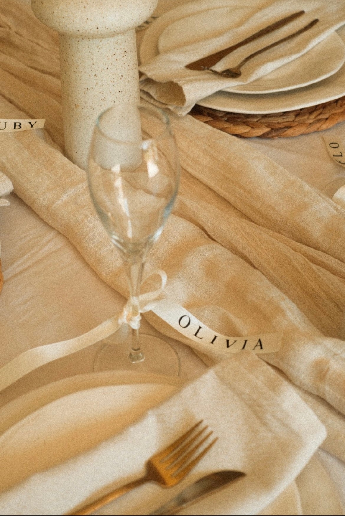 Satin Drinks Ribbon CLASSIC FONT