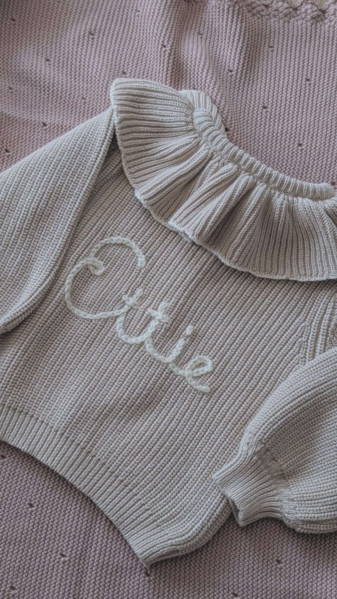 Frill Personalised Cardigan