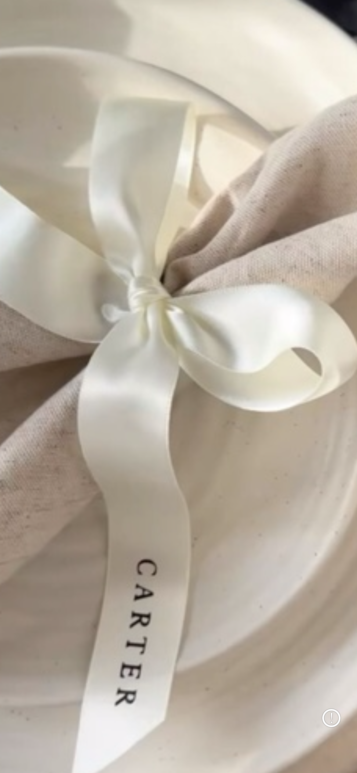 Satin Drinks Ribbon DELICATE CLASSIC FONT