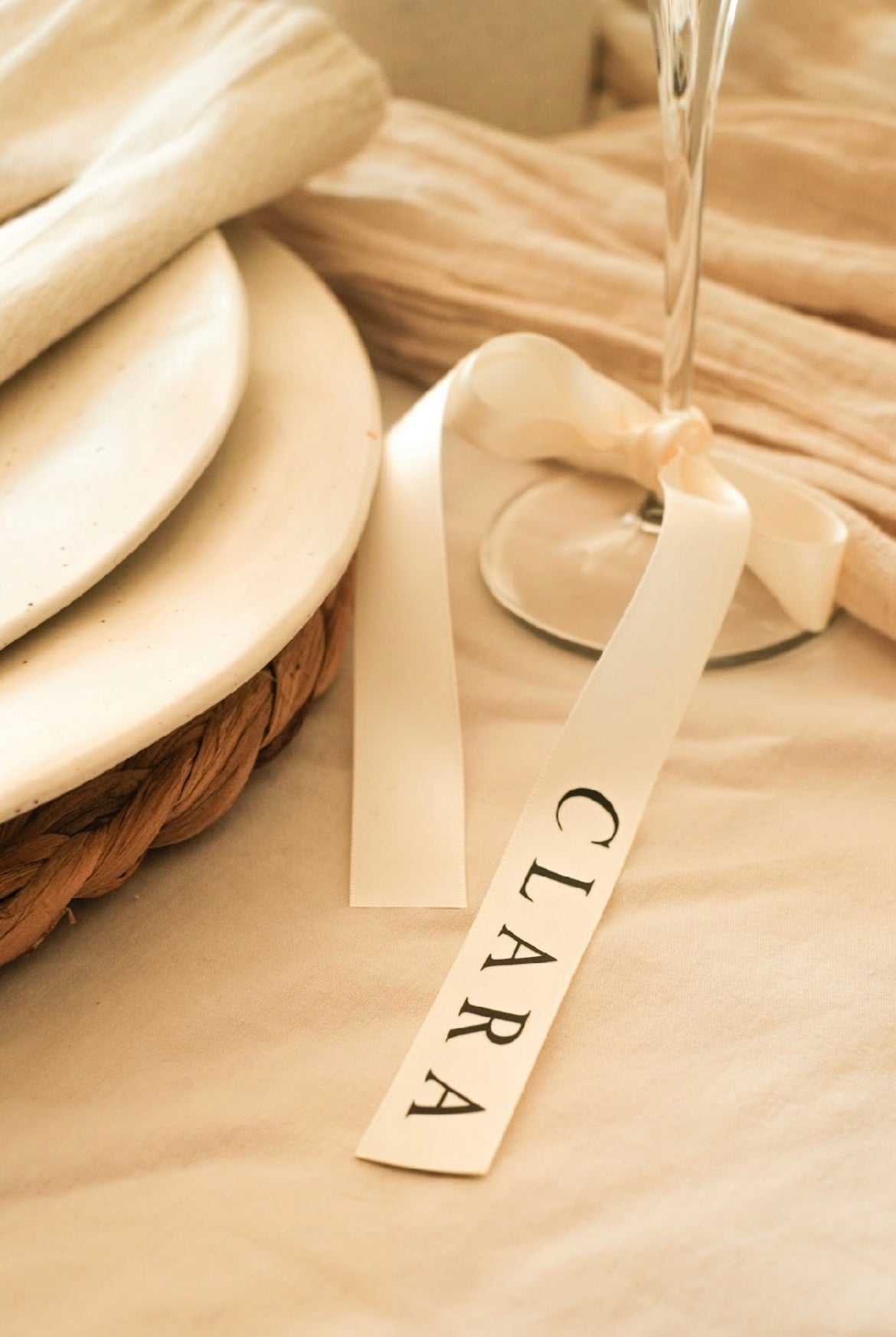 Satin Drinks Ribbon CLASSIC FONT